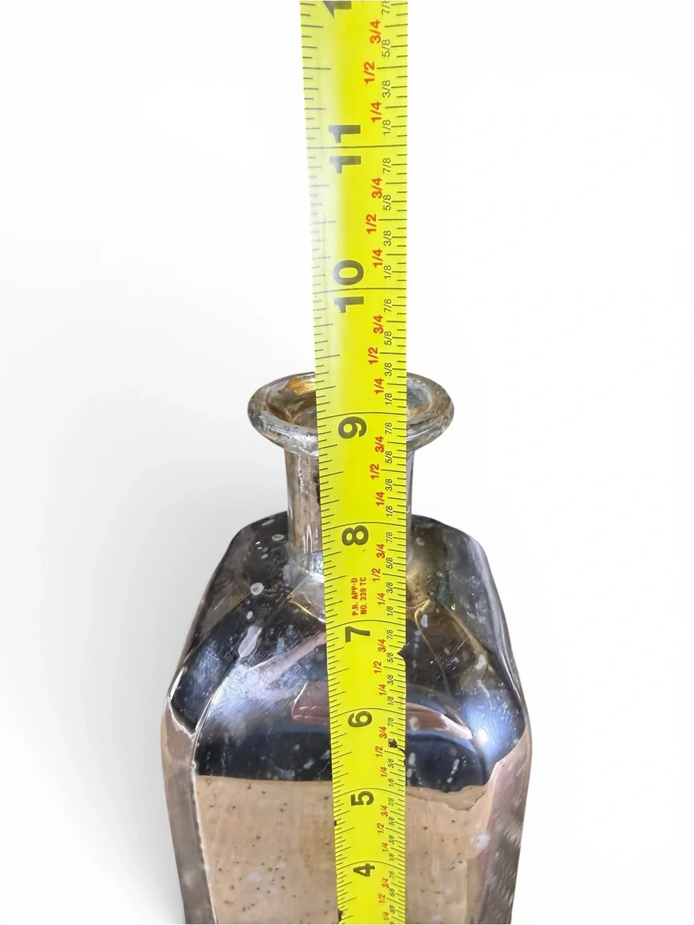Silver Mercury Glass Decorative Bottle Vase